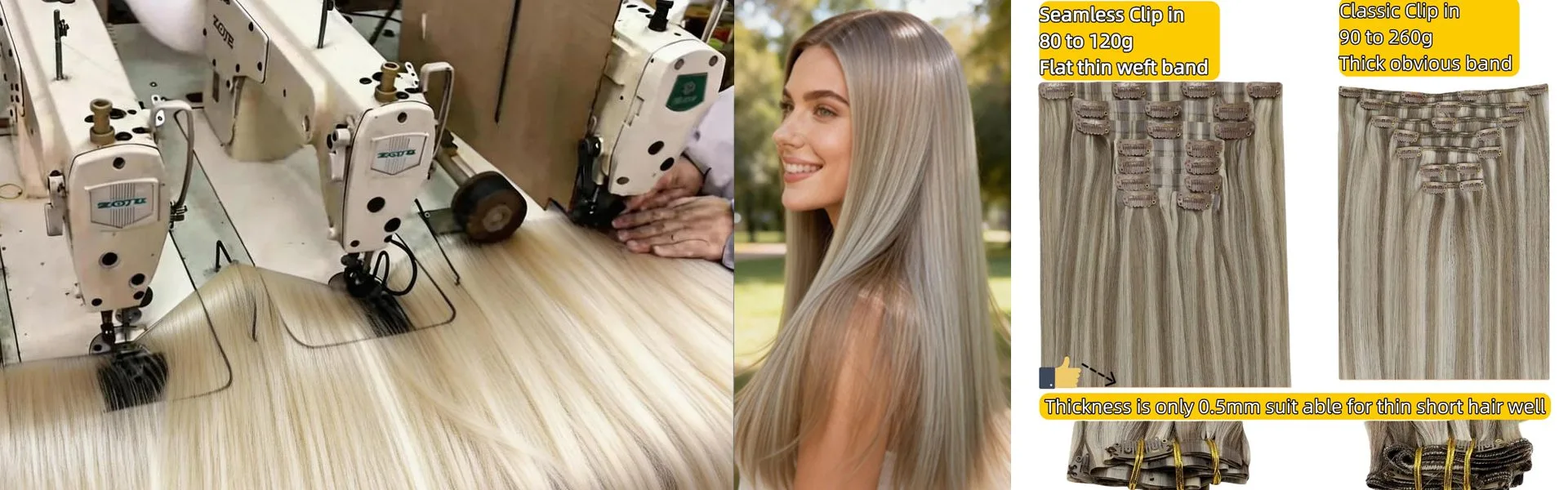 Kẹp trong phần mở rộng tóc