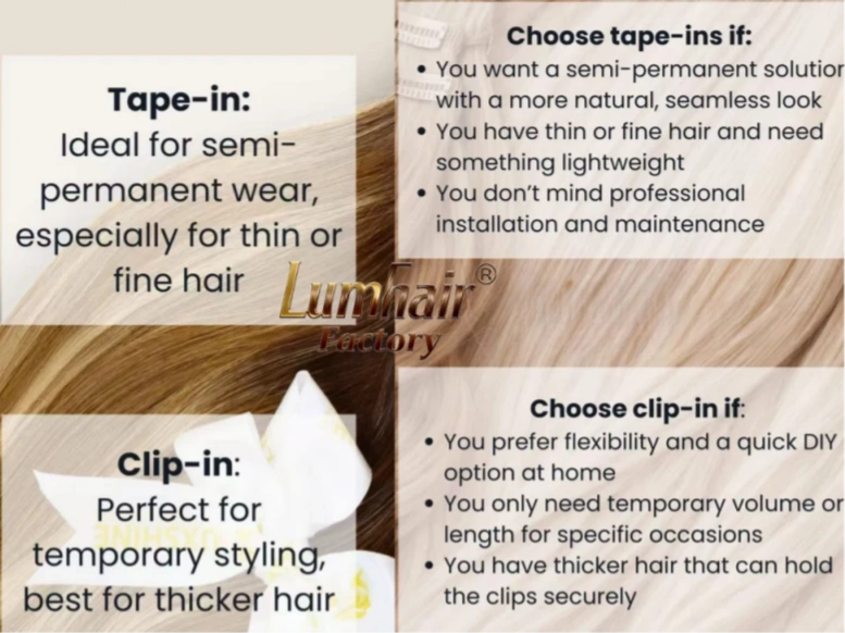 Băng trong vs Kẹp trong Phần mở rộng tóc vs Sợi ngang buộc tay Băng trong vs Kẹp trong Phần mở rộng tóc vs Sợi ngang buộc tay